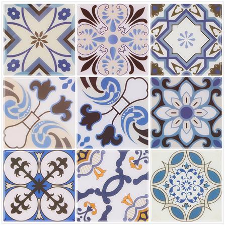 TARA PEEL&STICK VINYL STICKER 30X30 2S BLUE MOROCCO