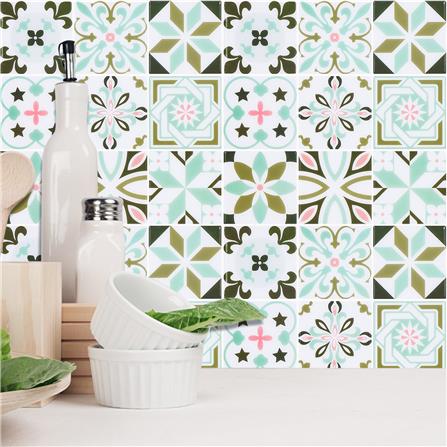 TARA PEEL&STICK VINYL STICKER 30X30 MINT MOROCCCO 2S