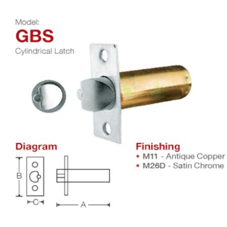 GERE CYCLINDRICAL LATCH BACKSET GBS 70MM