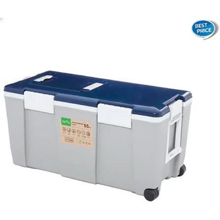 SPRING COOLER WITH WHEEL 55L AG550 GREY BLUE