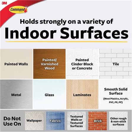 COMMAND PICTURE HANGING STRIPS EXTRA LARGE BLACK 17217