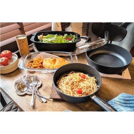 CS MUNSTER WOK PAN 28CM WITH FROSTED COATING CSWOK24982