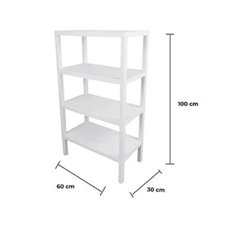 4-TIER SHELVING UNIT STACKO BRICK 30X60X100CM WHITE