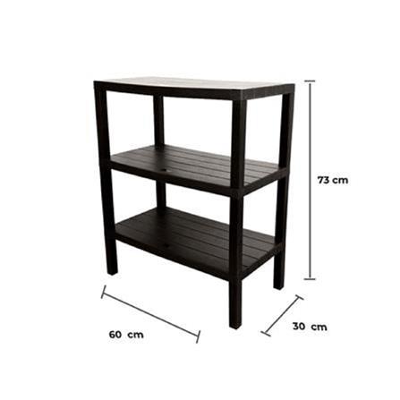 3-TIER SHELVING UNIT STACKO BRICK 30X60X73CM BROWN