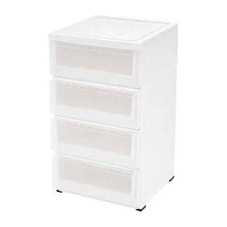 4 DRAWER WITH WHEELS MONO 43X43X76CM WHITE