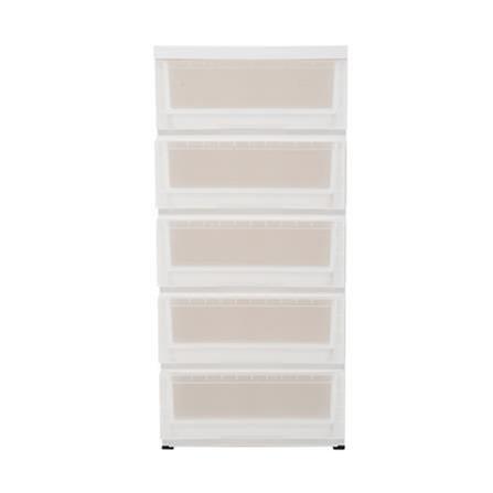 5 DRAWER WITH WHEELS MONO 43X43X94CM WHITE