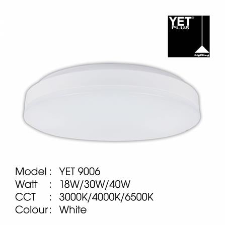 YETPLUS CEILING LAMP LED 9006 40W WHITE DAYLIGHT (6500K) 13"