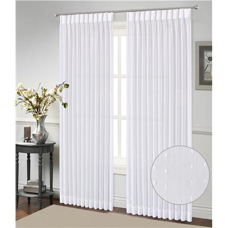 RED DANIELLE SHEER CURTAIN FRENCH PLEAT VIENNES C27 8091110 10XD WHITE