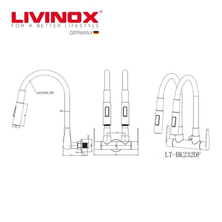 LIVINOX SINK FAUCET LT BK232DF-BLACK