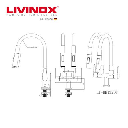 LIVINOX SINK FAUCET LT BK132DF-BLACK