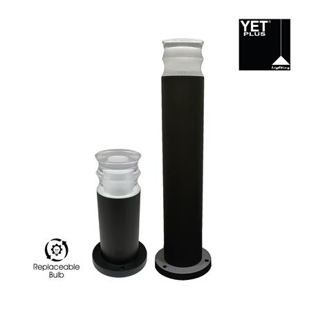 YETPLUS BOLLARD P2009 GU10 BLACK H50