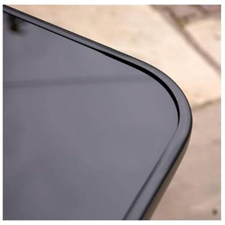 SPRING GLASS SQUARE TABLE BLACK H70X70X70 CM