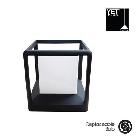YETPLUS GATE LAMP B0162 H21 E27 BLACK 7"