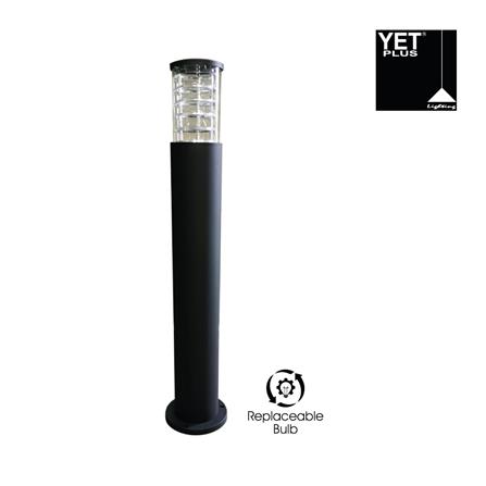 YETPLUS BOLLARD A0144 E27 BLACK H80