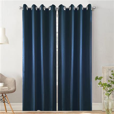 HLS CURTAIN EYELET LILY UV 140X250CM DARK BLUE