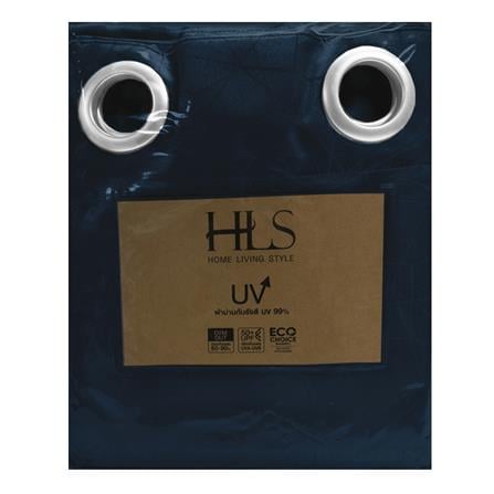 HLS CURTAIN EYELET LILY UV 140X250CM DARK BLUE