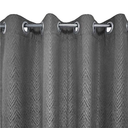 HLS CURTAIN EYELET BELLE UV 140X250CM DARK GRAY