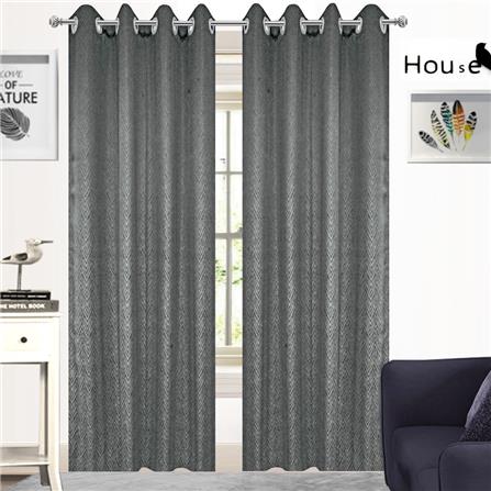 HLS CURTAIN EYELET BELLE UV 140X250CM DARK GRAY