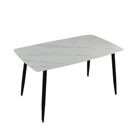 DINING TABLE SINTERED STONE MATTE WHITE