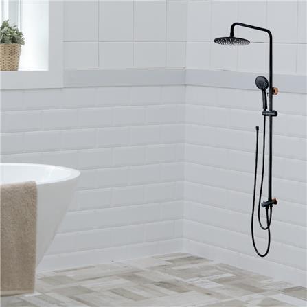 LIVINOX RAIN SHOWER LRS-BG06-BLACK GOLD H120XW22.50XD14 CM