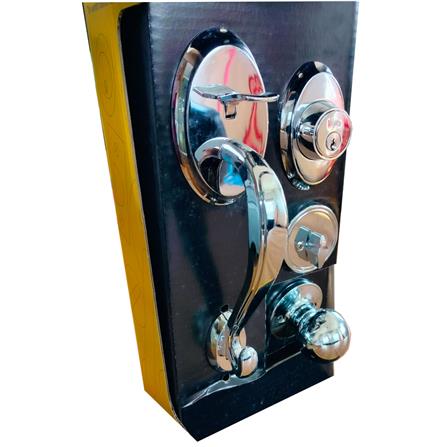 YALE ENTRANCE HANDLE SET ST/CA5057 US26 SATIN CHROME