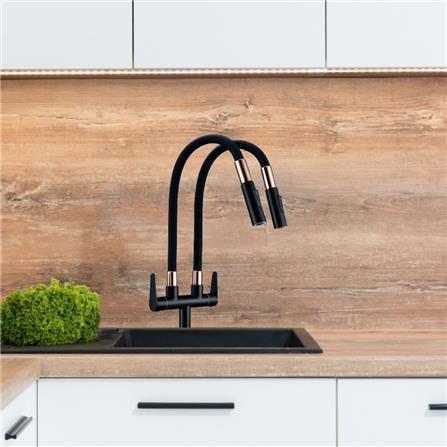 LIVINOX SINK FAUCET LT-BG132DF-STAINLESS STEEL-BLACK GOLD