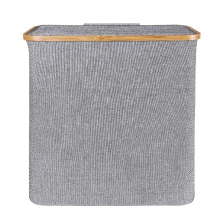 CLOTH HAMPER SQUARE WITH LID GREY PLIM 54X33X54CM HPR-2023-002