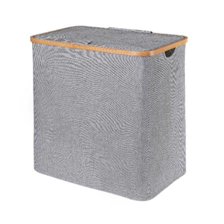 CLOTH HAMPER SQUARE WITH LID GREY PLIM 54X33X54CM HPR-2023-002