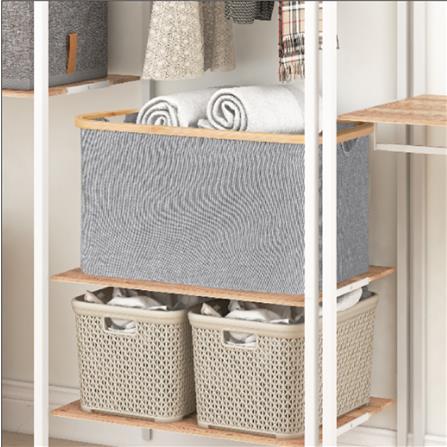 CLOTH BASKET GREY 54X33CM PLIM HPR-2023-003