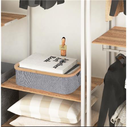 CLOTH BASKET GREY 38X13.5CM PLIM HPR-2023-005