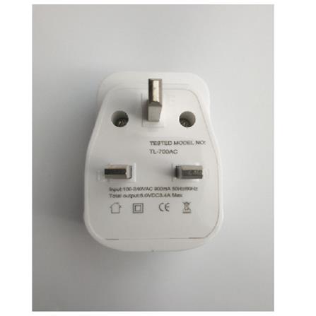 QUICK CHARGE ADAPTOR With LED DIM LIGHT ZAL20 ZEATAR