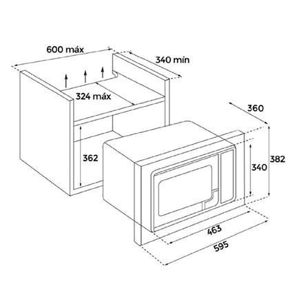 TEKA BUILT-IN MICROWAVE+GRILL MWE 209 FI 20LITER 8 DIRECT FUNCTIONS
