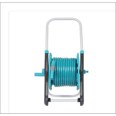 GROUND BASED HOSE REEL SPRING 1/2"X25M CYAN