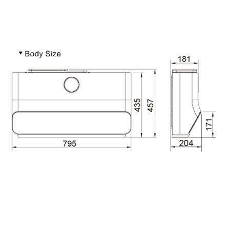 ROBAM SLIM HOOD SRB-76H1S - GREEN 80CM