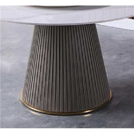 DINING TABLE ROUND 134CM MARBLE/WHITE