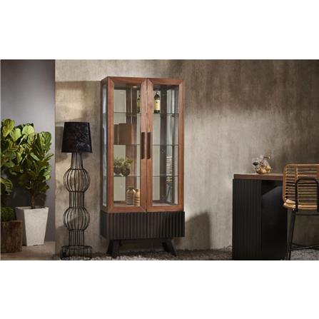 HIGH GLASS CABINET EDWD4733 93CM WNT
