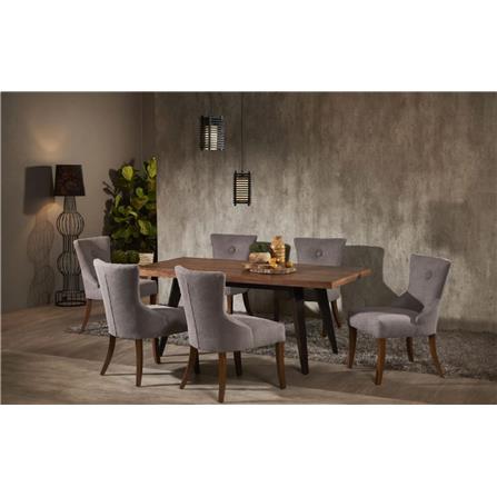 DINING TABLE EDWD4737 180CM WNT/BLK