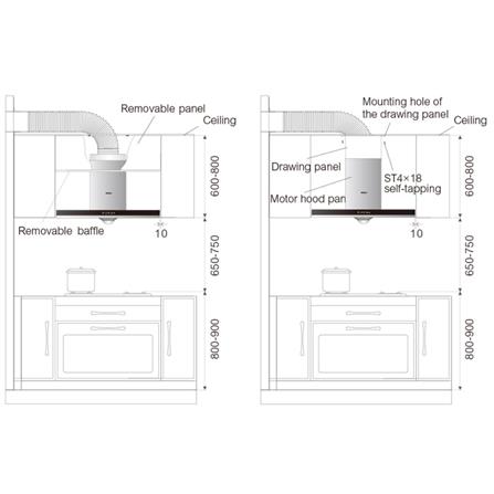 ROBAM CHIMNEY HOOD SRB-A862 90CM BLACK