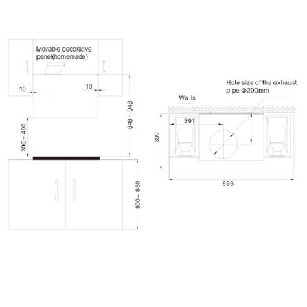 ROBAM CHIMNEY SRB-A670 90CM BLACK