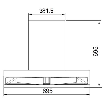 ROBAM CHIMNEY HOOD SRB-A852 90CM BLACK