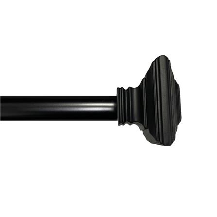 HLS CURTAIN ROD 25MM SQUARE 140-270CM BLACK