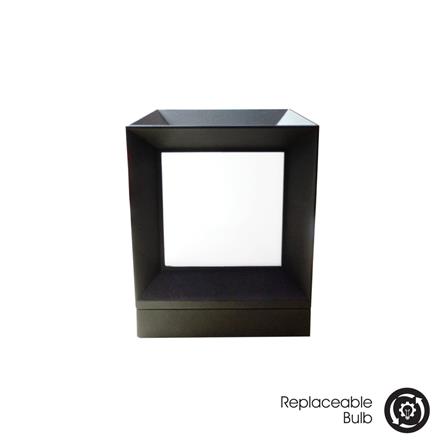 YETPLUS GATE LAMP B0161 H22 E27 BLACK 9"