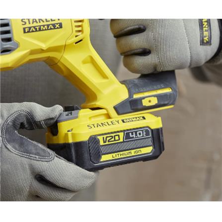 STANLEY&nbsp;CORDLESS 20V BRUSHLESSROTARY HAMMER(X2 4.0Ah BATTERY INCLUDED)