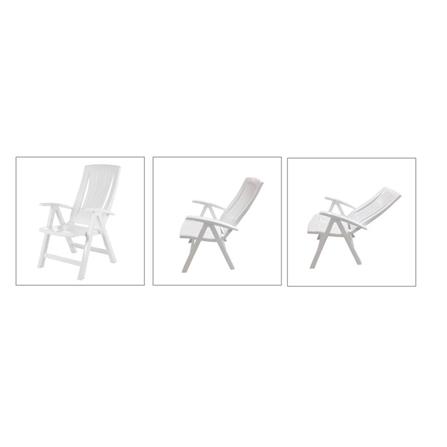 SPRING PLASTIC LOUNGER V10 WHITE