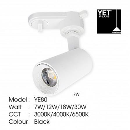 YETPLUS TRACK LIGHT YE80 12W WARM WHITE (3000K) WHITE