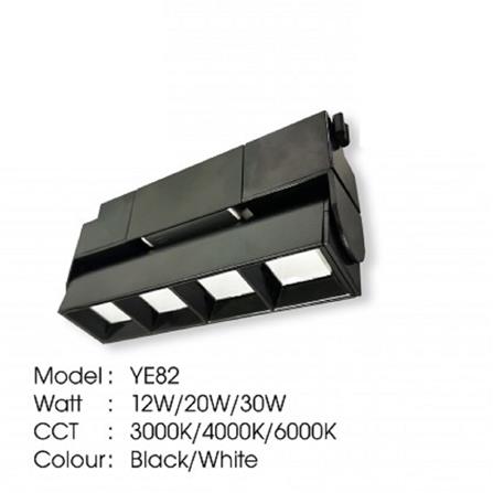 YETPLUS TRACK LIGHT YE82 12W WARM WHITE (3000K) 140MM BLACK