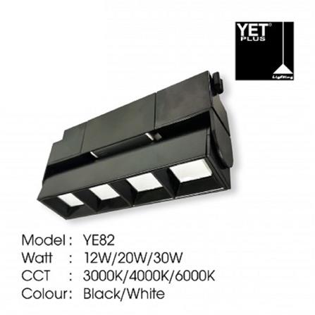YETPLUS TRACK LIGHT YE82 12W WARM WHITE (3000K) 140MM BLACK