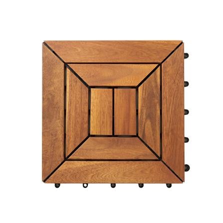 SPRING WOODEN DECK 10 SLATS 30X30CM