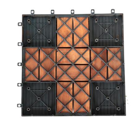 SPRING GRASS AND WOOD DECK TITLES 30X30X4CM