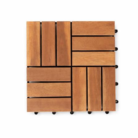 SPRING WOODEN DECK 12 SLATS 30X30CM BROWN